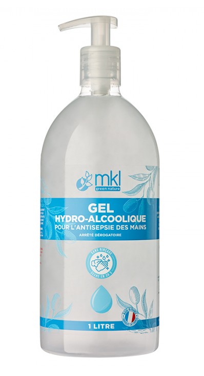 MKL Gel Hydro-Alcoolique Désinfectant à l'Aloe Vera Sans Parfum 1L